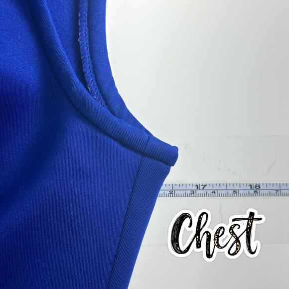 American Living Royal Blue Sleeveless Knit Dress Size 6 Fit & Flare Knee Length - Picture 11 of 13